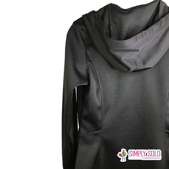 Mondetta Women's Hooded  Long Jacket High Vis Wicking Softshell Black Tapered S - Picture 6 of 13